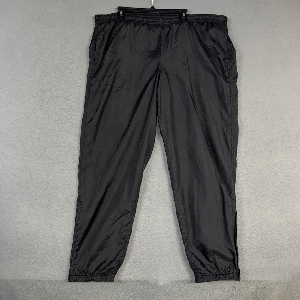 Nike Windbreaker Pants Mens XL Black Jogger Stretch Pull On Polyester Vintage